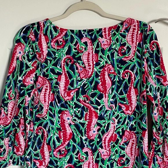 Talbots Seahorse Flounce Sleeve Cover-Up/Multicolor 29714 - Picture 9 of 14